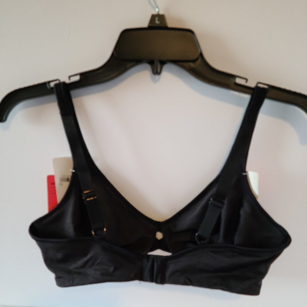LILYETTE BY BALI BRA PLUNGE MINIMZER UNDERWIRE KEYHOLE FRONT- ONYX -SIZE 36C - Picture 5 of 15